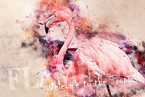 Flamingo - Bienvenue dans les tropiques ! sur Sharon Harthoorn