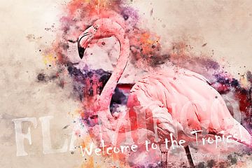 Flamingo - Bienvenue dans les tropiques ! sur Sharon Harthoorn