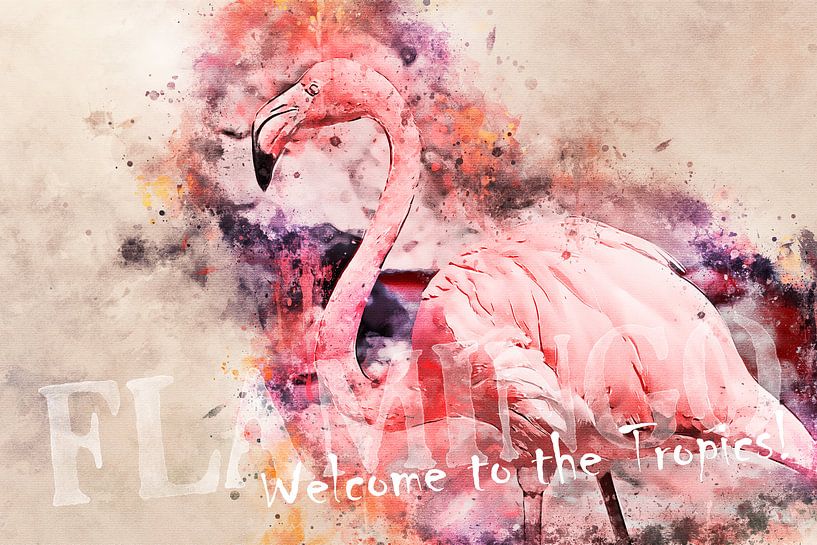 Flamingo - Bienvenue dans les tropiques ! par Sharon Harthoorn