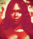 Naomi Campbell Colourful Red Pop Art PUR van Felix von Altersheim thumbnail