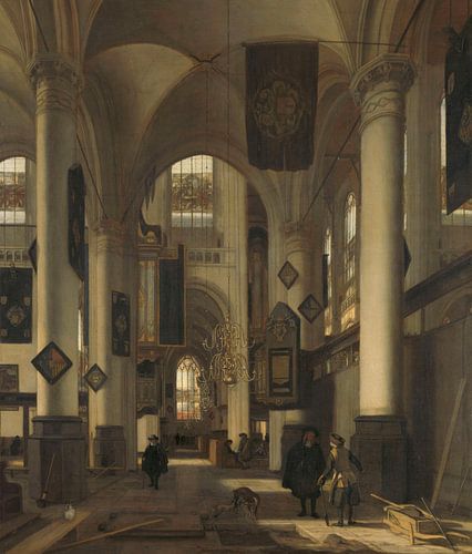 Interieur van een protestantse gotische kerk, Emanuel de Witte