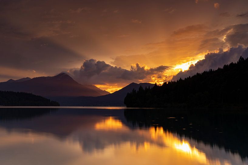 Abendrot am Walchensee von Andreas Müller