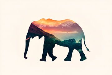 Natuur in de olifant van Poster Art Shop