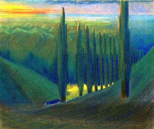 Mikalojus Konstantinas Čiurlionis - Begrafenissymfonie IV (cyclus van 7), 1903