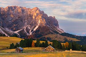 Sonnenaufgang vom Sass de Putia, Dolomiten, Italien