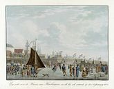 Willem Hendrik Hoogkamer, Ice fun at Harlingen, 1823 by Atelier Liesjes thumbnail