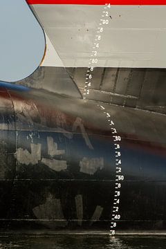 Details van een boeg in de haven. van scheepskijkerhavenfotografie