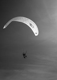 Paraglider at the North Sea by Peter Bartelings