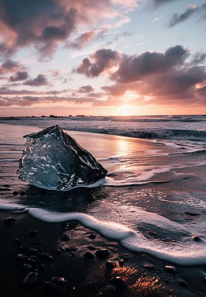 Goldenes Licht über den Wellen von fernlichtsicht