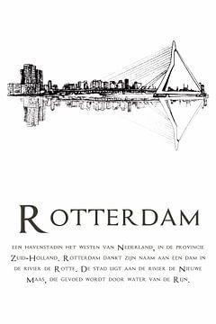 Skyline havenstad rotterdam van Krista Kitsz Art