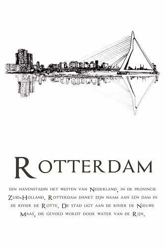 Skyline havenstad rotterdam