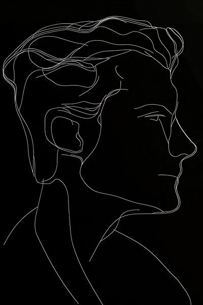 Portrait minimaliste d'un homme par Imperial Art House