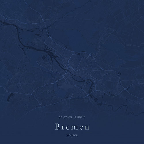 Historische Landkarte von Bremen, Deutschland