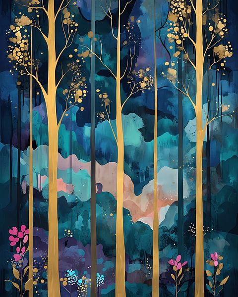 Gilded Twilight Woods by Artistic