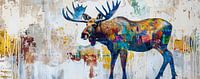 Bunte Elche malen von Kunst Laune Miniaturansicht