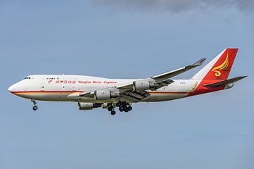 Yangtze River Express Boeing 747-400 cargo plane. by Jaap van den Berg
