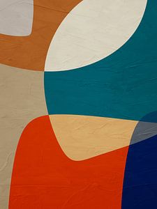 Bunte geometrische organische abstrakte Kunst