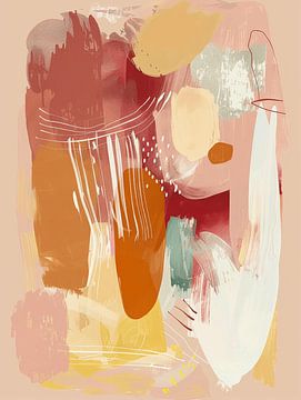 Moderne en abstracte vormen in pastelkleuren van Studio Allee