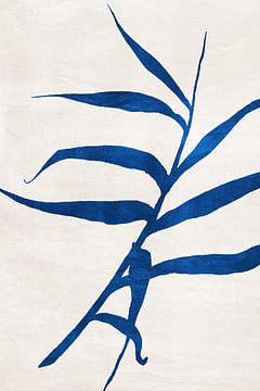 Abstract Botanisch nr. 5 Blauw van Adriano Oliveira