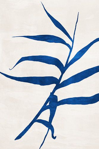 Abstract Botanisch nr. 5 Blauw
