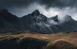 Bedrohliche Himmelsszenerie, wilde Landschaft