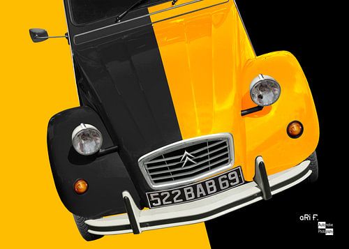 Citroen 2CV black-yellow