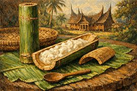 Traditionelles Dadiah aus Bambus – das kulinarische Erbe der Minangkabau, West-Sumatra von Vínculae