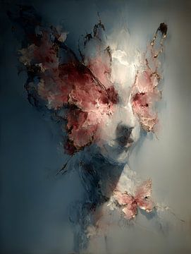 Verträumtes Porträt mit Blumen und weichem Licht