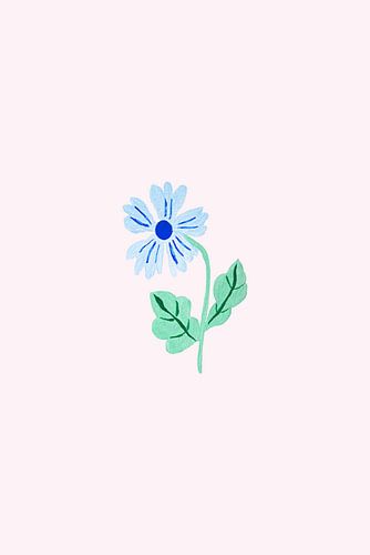 Delicate blauwe bloem