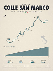 Colle San Marco hill climb map by Sidney van den Boogaard