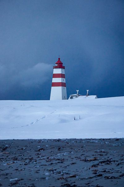 Alnes lighthouse in the winter, Godøy, Norway by qtx