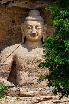 De boeddha's van de Yungang-grotten in China van Roland Brack