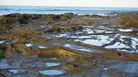 rock pools at sunset