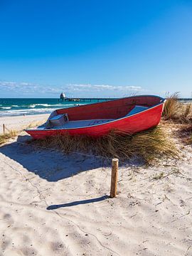 Fishing boat on the Baltic Sea coast near Zingst on Fischland-Dar by Rico Ködder