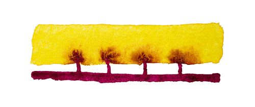 The Sistertrees | Aquarel schilderij