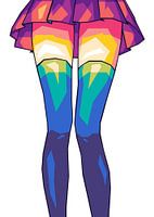 Mini jupe filles Popart