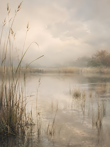Der nebelverhangene Reed-See