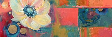 Bloem van Abstract Schilderij