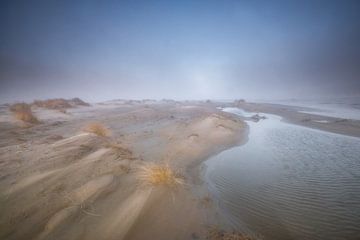 Sea mist North Sea beach Terschelling by Jurjen Veerman