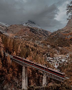Matterhorn Railway and Zermatt in autumn by Fabiroams