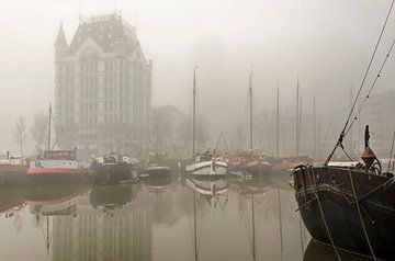 De Oude Haven in de mist van Frans Blok