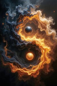 Fantasy Wall Art: AETHERION - Magical Yin Yang enchantment
