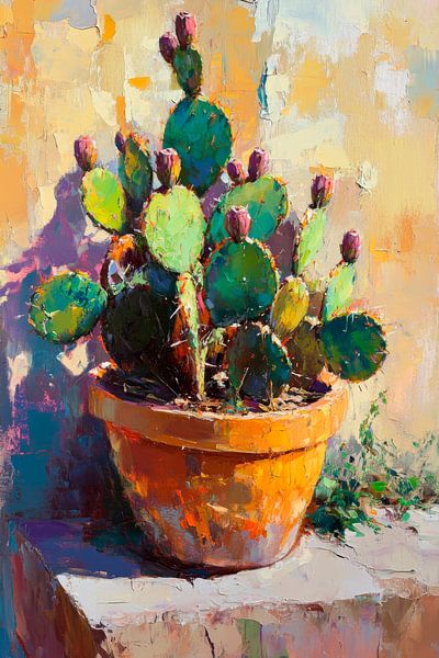 Cactus en pot par Poster Art Shop
