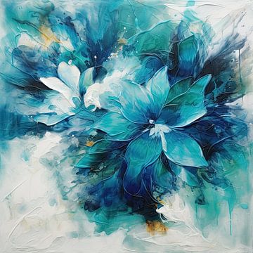 Blauwe bloem van Bert Nijholt