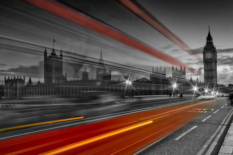 Pont de Westminster & Red Bus par Melanie Viola