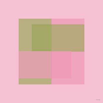Abstract Roze Groen Vierkant