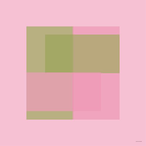 Abstract Roze Groen Vierkant