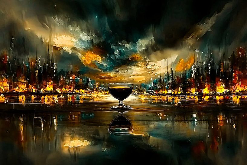 Stadt in reflektierendem Glasdesign von Art & Soul Creations