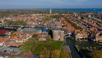 Enkhuizen from above. by Menno Schaefer
