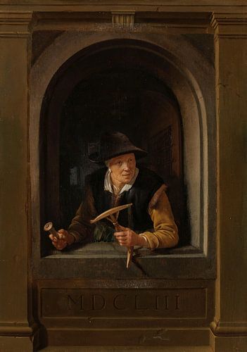 Een vissersvrouw, Gerard Dou...